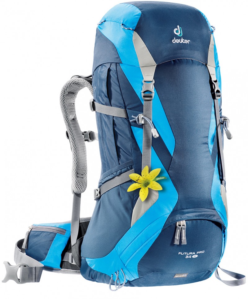 

Рюкзак туристический Deuter Futura PRO 34 л SL midnight-turquoise, Синий