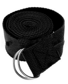 Ремінь для йоги Pro Supra (183 см x 3,8 см) чорний