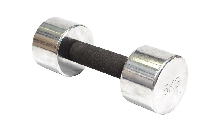 

Гантель для фитнеса хромированная c мягкой ручкой 5кг DB 305-5