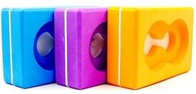 Йога-блок с отверстием Pro Supra FI-5163 фиолетовый - Фото №2