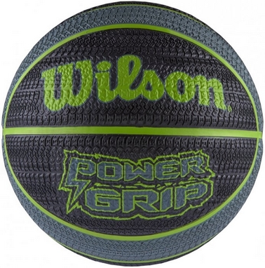 Мяч баскетбольный Wilson Power Grip Basketball SZ7 SS16 Black-Green №7