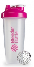 Шейкер BlenderBottle Classic 820 мл Clear / Pink з кулькою
