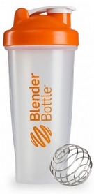 Шейкер BlenderBottle Classic 820 мл Clear / Orange з кулькою