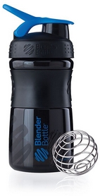 Шейкер BlenderBottle SportMixer 590 мл з кулькою Black / Blue