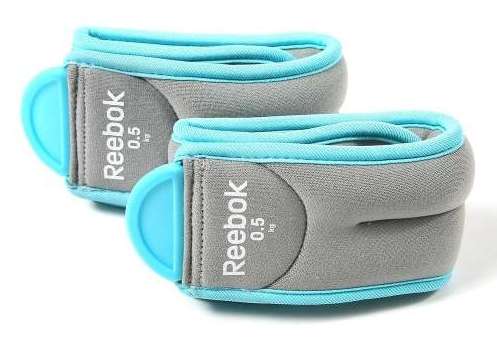 

Утяжелители для рук Reebok Cyan RAWT-11073BL 2 шт по 0,5 кг, Серый