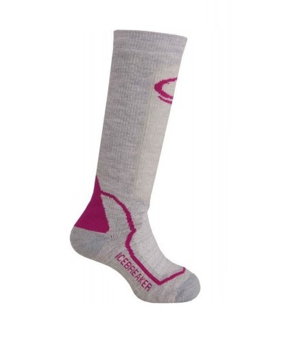 

Термоноски детские Icebreaker Kids Snow Mid OTC Boy gray, Розовый