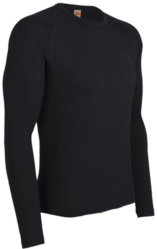 

Термофутболка мужская Icebreaker BF 200 Oasis LS Crewe Men black, Черный