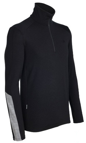 

Термофутболка мужская Icebreaker BF 260 Apex LS Half Zip Men black/metro, Черный