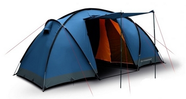 Палатка четырехместная Trimm Comfort II lagoon/grey синяя