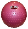 М'яч для фітнесу (фітбол) полумассажний 65см Body Skulpture рожевий