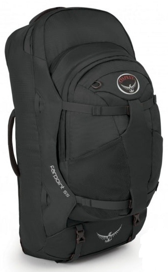 

Рюкзак туристический Osprey Farpoint 55 л Volcanic Grey M/L, Черный