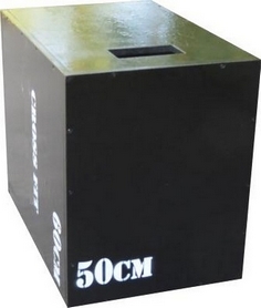 Бокс плиометрический Плиобокс ROW - 50х60х75 см усиленный, 15 мм