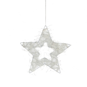 Украшение декоративное Christmas House Звезда белая блестящая 20 см
