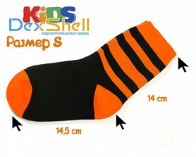 Носки детские водонепроницаемые Dexshell Children Soсks оранжевые - Фото №2