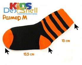 Носки детские водонепроницаемые Dexshell Children Soсks оранжевые - Фото №3