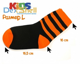 Носки детские водонепроницаемые Dexshell Children Soсks оранжевые - Фото №4