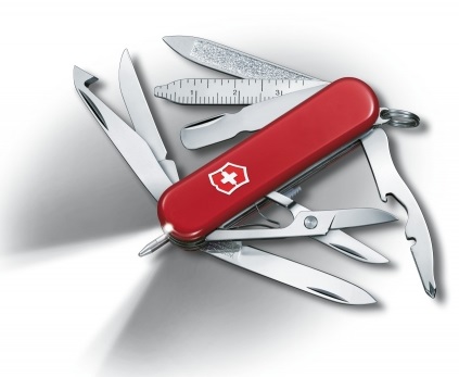 

Нож швейцарский Victorinox Midnite Minichamp красный