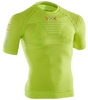 Термофутболка мужская X-Bionic Effector Power Shirt Short Sleeves green lime/pearl grey