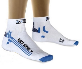 Термоноски женские X-Socks Bike Racing Lady White/Light Blue