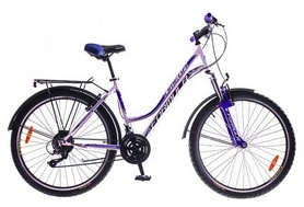 Велосипед городской женский Formula Omega AM с багажником 2016 - 26", рама 18", бело-синий (OPS-FR-26-112-1)