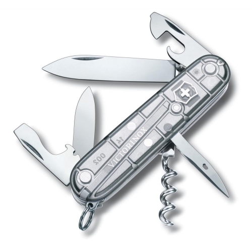 

Нож швейцарский Victorinox Spartan 91 мм серый/прозрачный