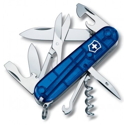 

Нож швейцарский Victorinox Climber 91 мм синий/прозрачный