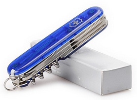 Нож швейцарский Victorinox Climber 91 мм синий/прозрачный - Фото №3
