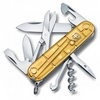 Нож швейцарский Victorinox Climber 91 мм золотистый/прозрачный