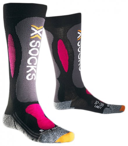 

Термоноски горнолыжные женские X-Socks Ski Carving Silver Lady Black/Violet - 35/36, Черный