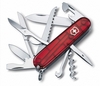 Нож швейцарский Victorinox Huntsman 91 мм красный/прозрачный