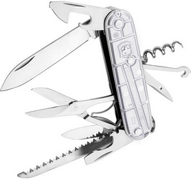 Нож швейцарский Victorinox Huntsman 91 мм серый/прозрачный - Фото №2