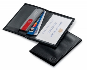 Чехол кожаный для Victorinox SwissCard черный