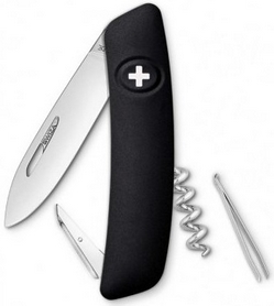 Нож швейцарский Swiza D01 черный