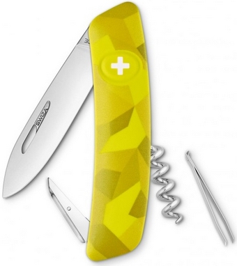 Нож швейцарский Swiza C01 Velor желтый