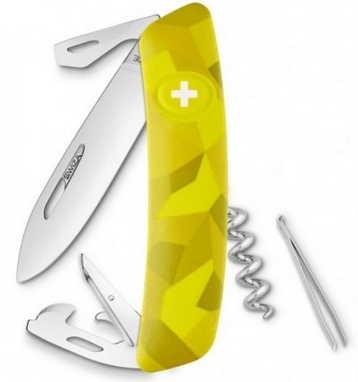 Нож швейцарский Swiza C03 Velor желтый