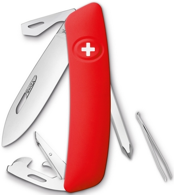 Нож швейцарский Swiza D04 красный