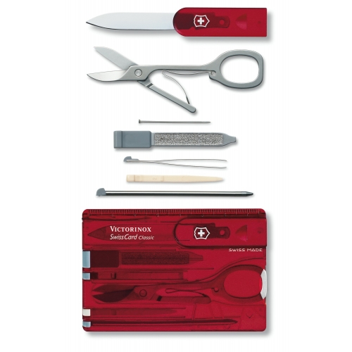 

Нож швейцарский Victorinox Swisscard 0.7100.T 82 мм, Красный
