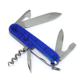 Нож швейцарский Victorinox Spartan 91 мм синий/прозрачный - Фото №2