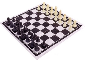 Шахматные фигуры пластиковые с полотном для игр IG-3107C - Фото №2