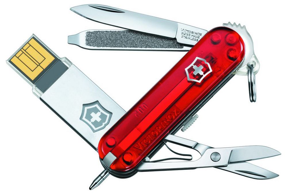 

Нож швейцарский Victorinox 58 мм с USB 32 Gb красный