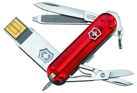 Нож швейцарский Victorinox 58 мм с USB 32 Gb красный