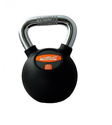 

Гиря обрезиненная Live Up Rubber Kettel Dumbell 20 кг, Черный