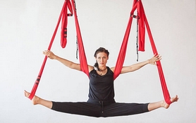 Гамак для йоги ZLT Antigravity Yoga swing FI-5323 червоний - Фото №10