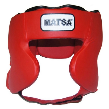 Шлем боксерский закрытый MATSA красный