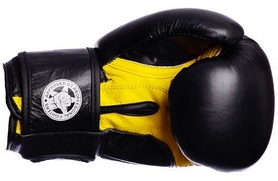 Перчатки боксерские PowerPlay 3001 Predator Shark желтые - Фото №3