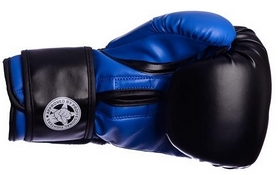 Перчатки боксерские PowerPlay 3002 Predator Eagle синие - Фото №3