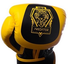 Перчатки боксерские PowerPlay 3003 Predator Tiger желтые - Фото №4