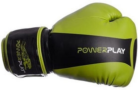 Перчатки боксерские PowerPlay 3003 Predator Tiger зеленые - Фото №2
