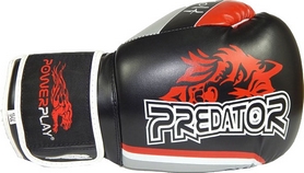 Перчатки боксерские PowerPlay 3005 Predator Wolf черные - Фото №2