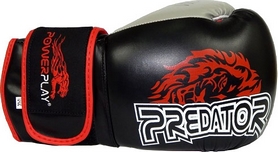 Перчатки боксерские PowerPlay 3006 Predator Lion черные - Фото №2